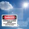 Signmission Sidewalk Closed Ahead Use Sidewalk On Opposite Danger Sign, Plastic, 10in W x 7in L, 2PK OS-2PACK-DS-P-710-L-2161 - alternate 2